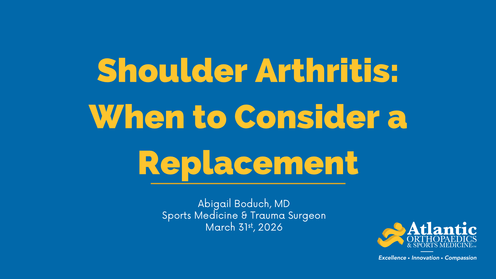 Shoulder Arthritis: When to Consider a Replacement