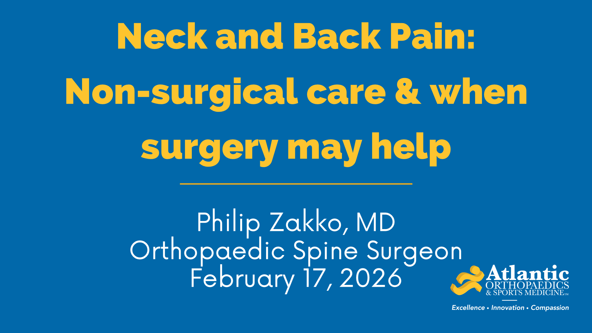 Neck and Back Pain: Non-Surgical Care and When Surgery May Help