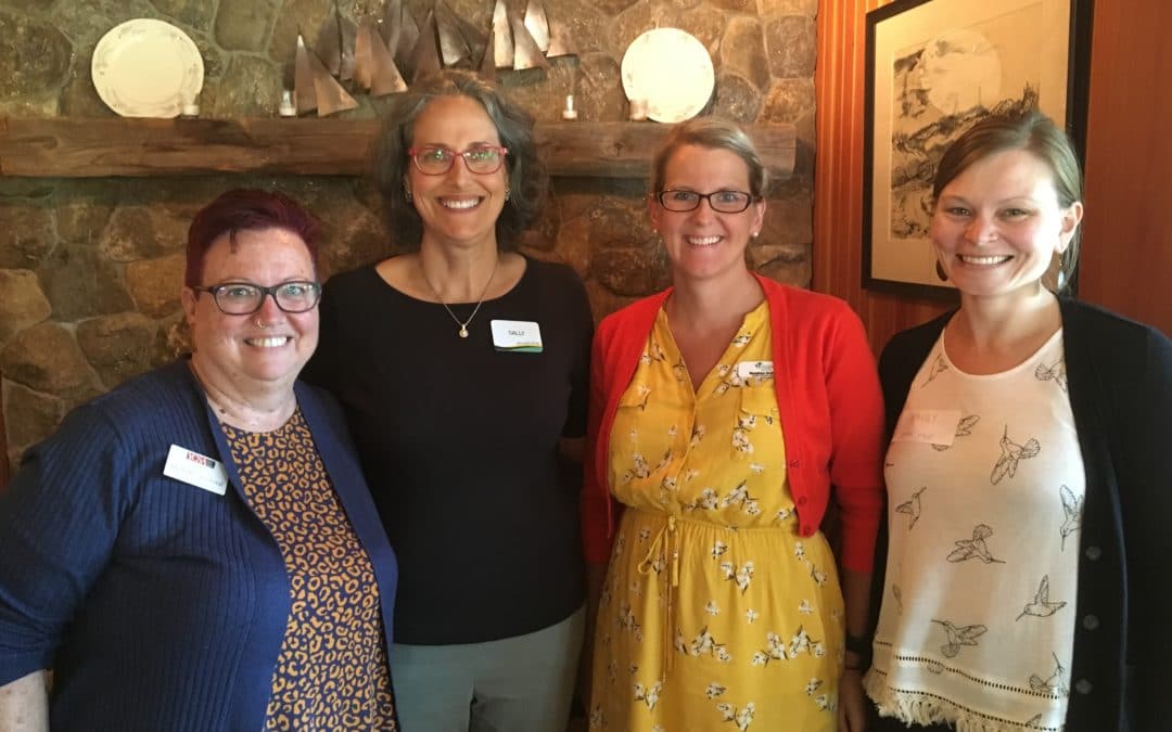 Michelle Surdoval of York Community Service Association, Sally Manninen of Choose to Be Healthy Coalition, Meaghan Arzberger of York County Community Action Corporation, and Emily Flinkstrom of Fair Tide.
